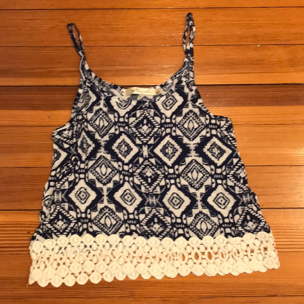 Liberty Love Women’s Blue Tribal Tank Top